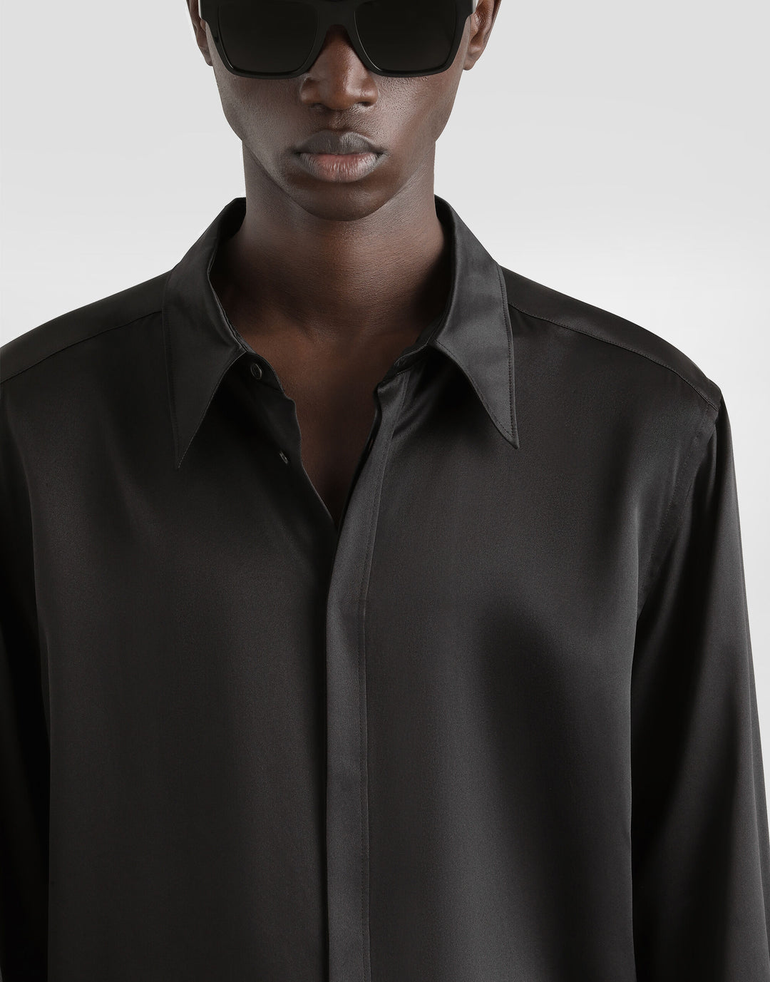 Dolce&Gabbana Silk satin Martini-fit shirt