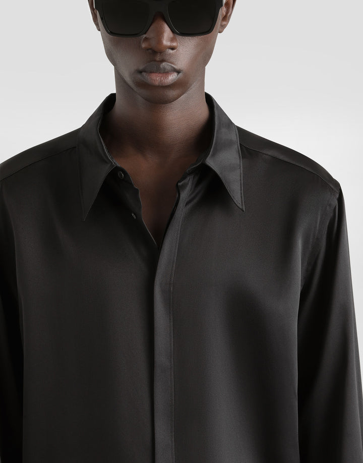 Dolce&Gabbana Silk satin Martini-fit shirt