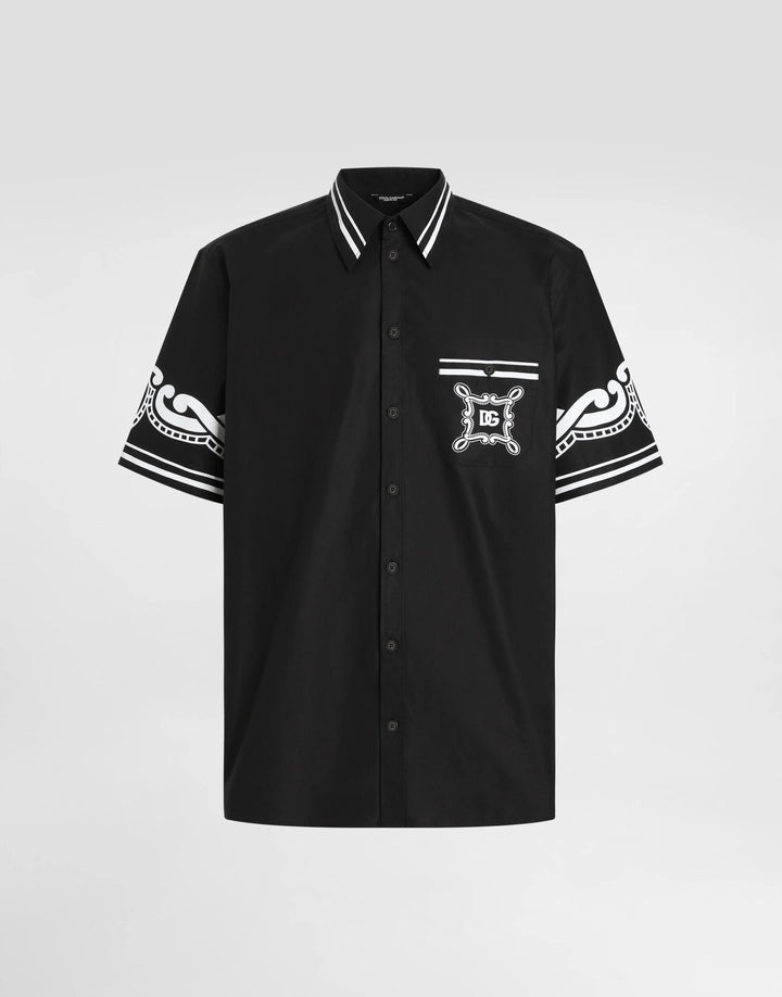 Dolce&Gabbana Poplin shirt with printed details