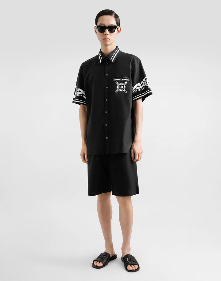 Dolce&Gabbana Poplin shirt with printed details