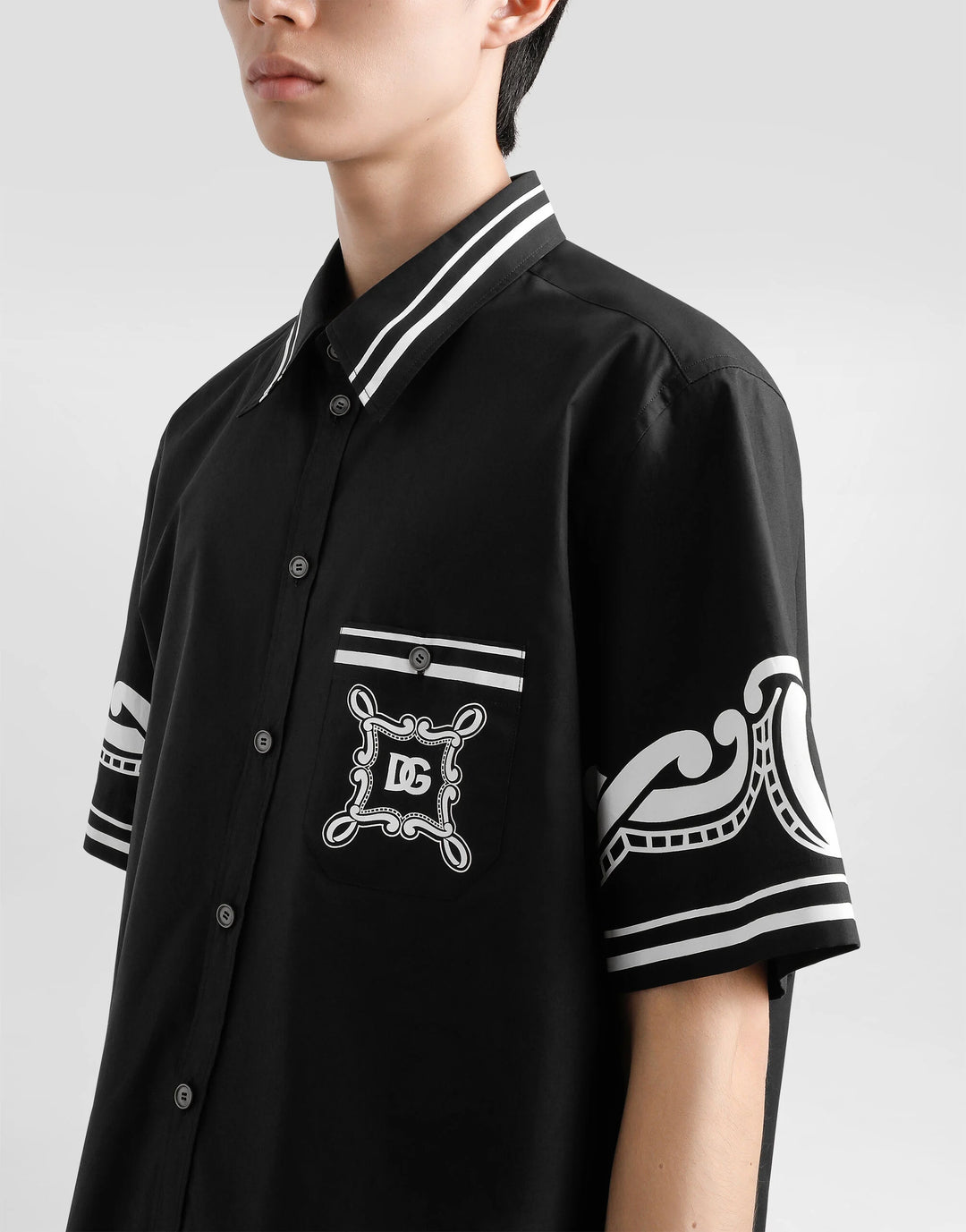 Dolce&Gabbana Poplin shirt with printed details