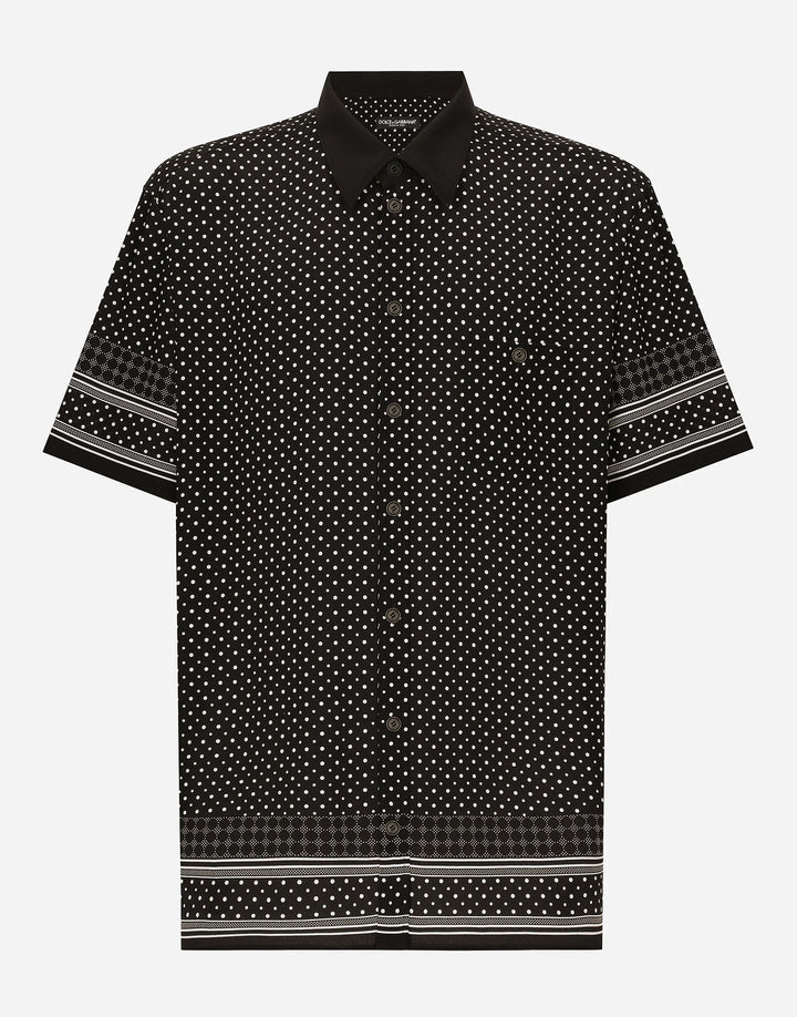 Dolce&Gabbana Tie-print silk Hawaiian shirt