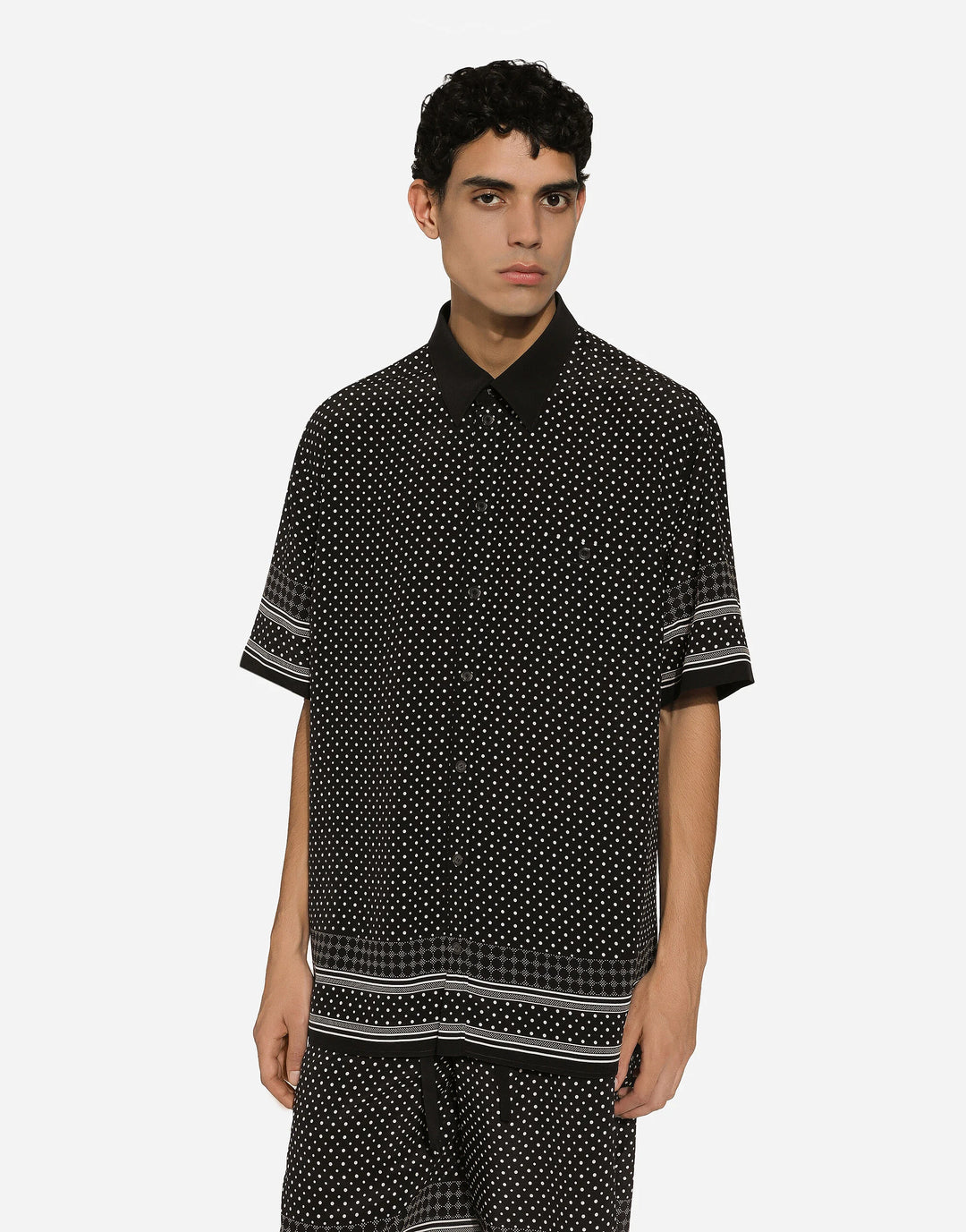 Dolce&Gabbana Tie-print silk Hawaiian shirt