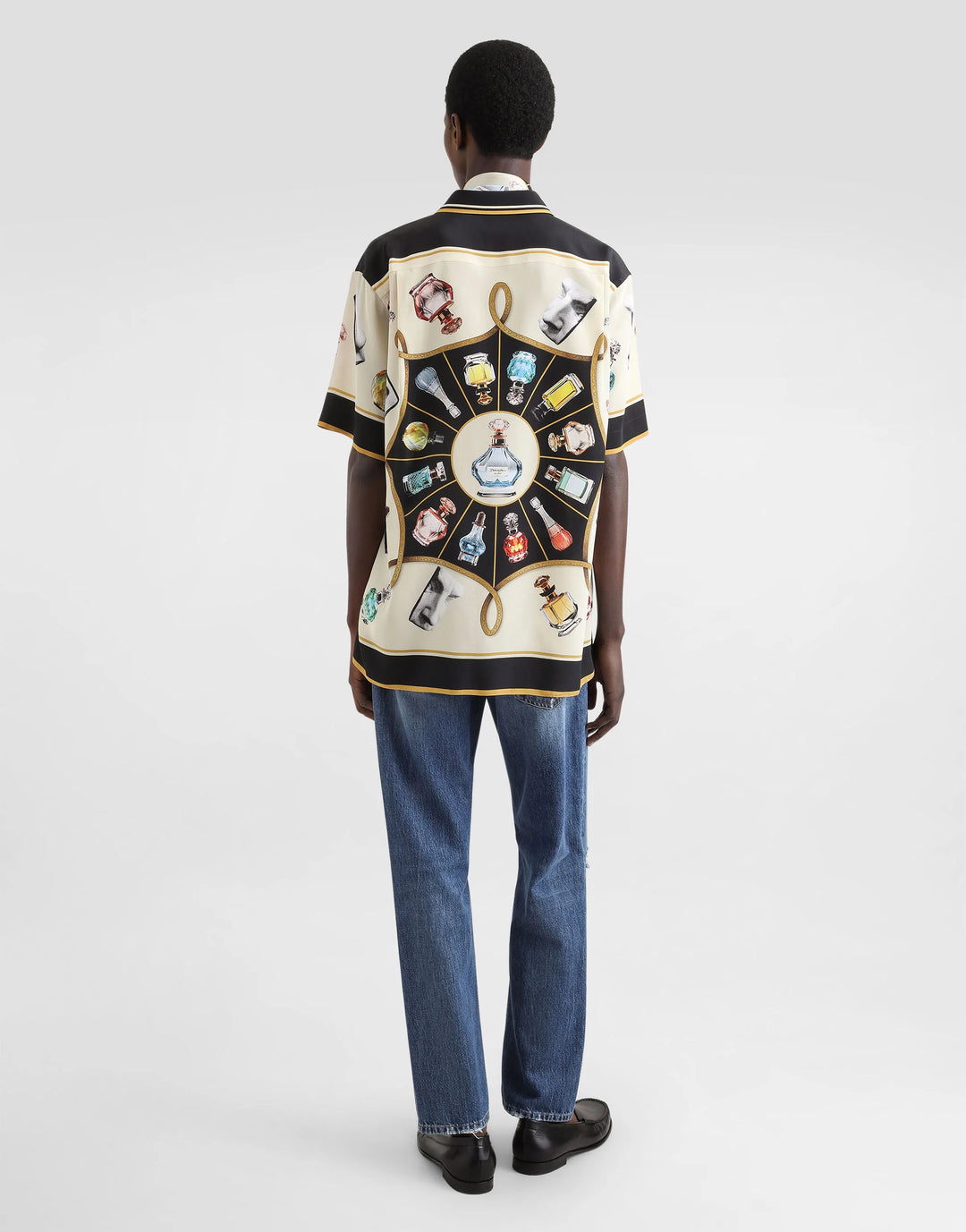 Dolce&Gabbana Silk shirt with perfume print