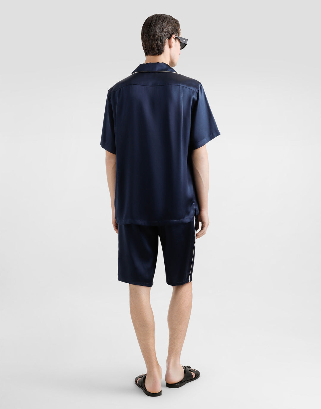 Dolce&Gabbana Silk satin shirt with logo