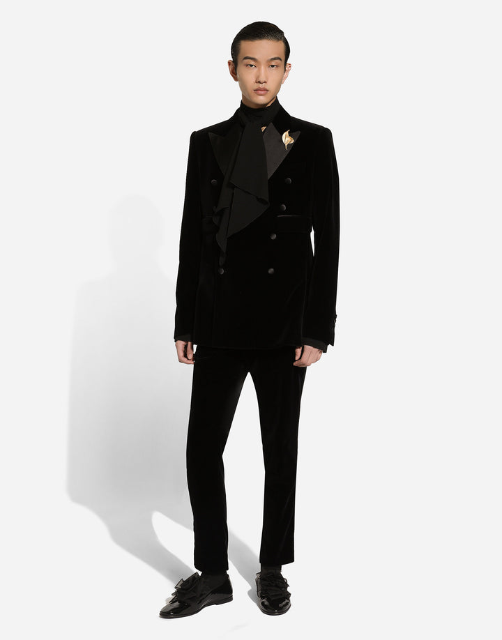 Dolce&Gabbana Oversize silk shirt with pussy-bow