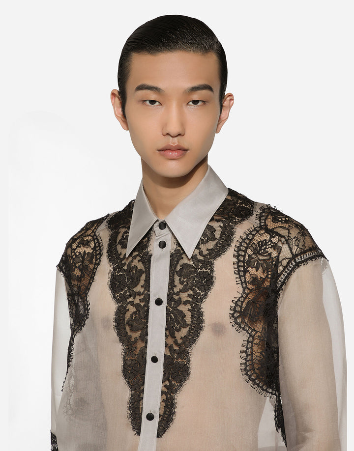 Dolce&Gabbana Silk shirt with embroidery