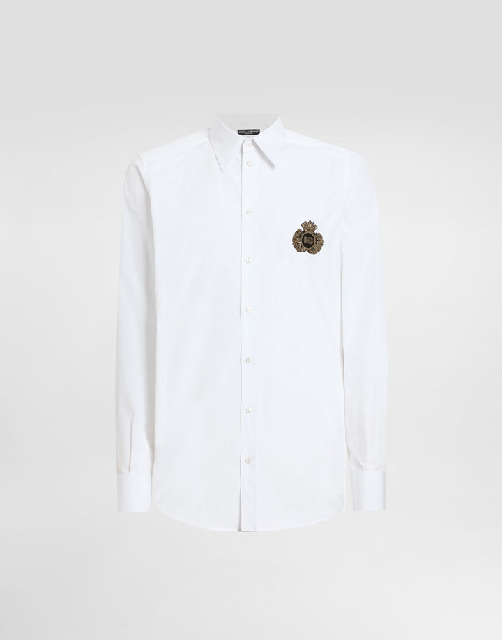 Dolce&Gabbana Cotton shirt with heraldic patch
