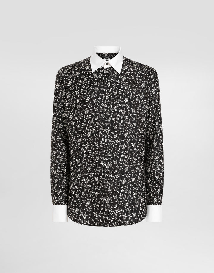 Dolce&Gabbana Silk shirt with tie print