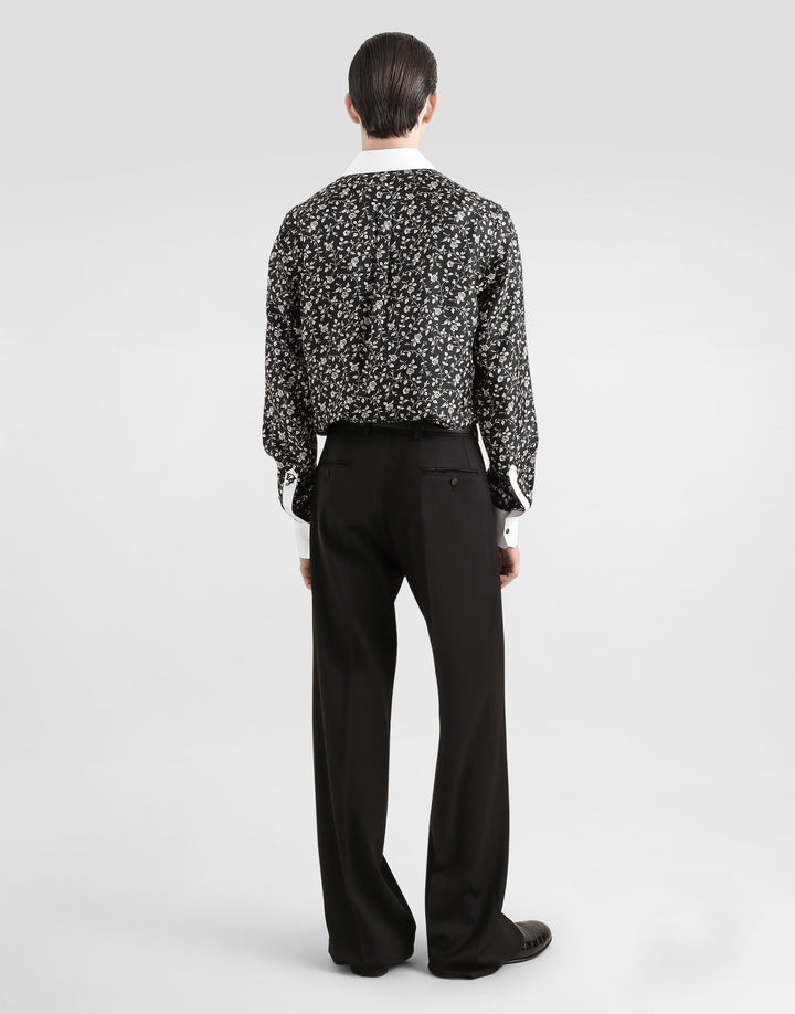Dolce&Gabbana Silk shirt with tie print