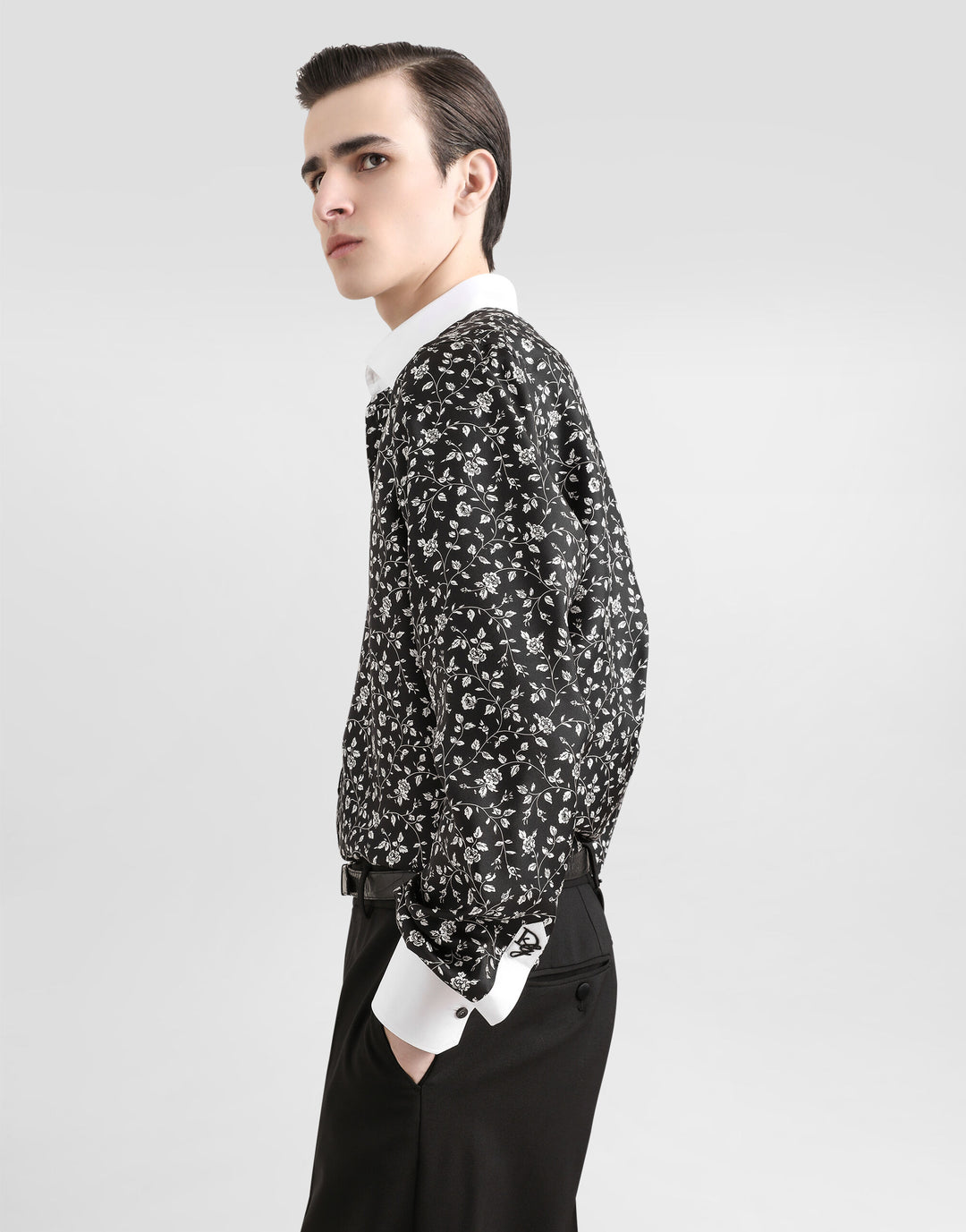 Dolce&Gabbana Silk shirt with tie print