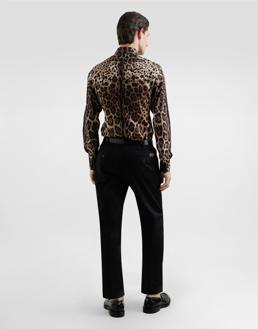 Dolce&Gabbana Cotton shirt with leopard print