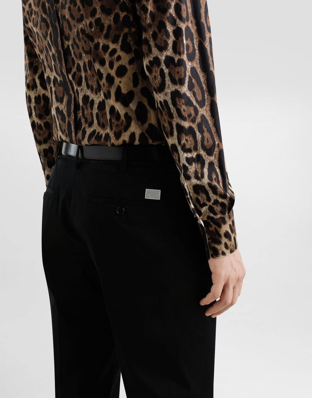 Dolce&Gabbana Cotton shirt with leopard print