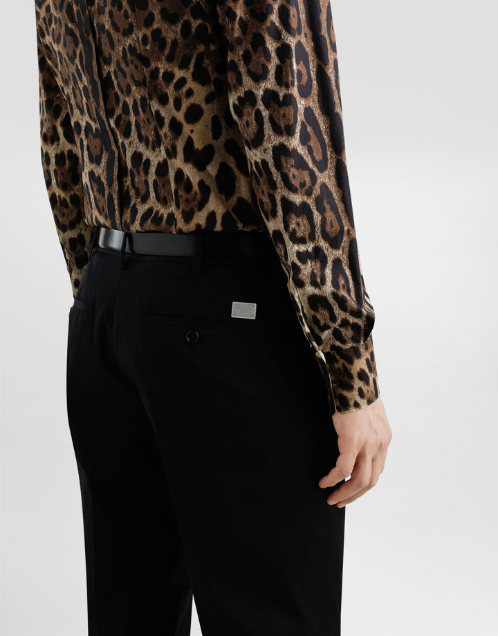 Dolce&Gabbana Cotton shirt with leopard print