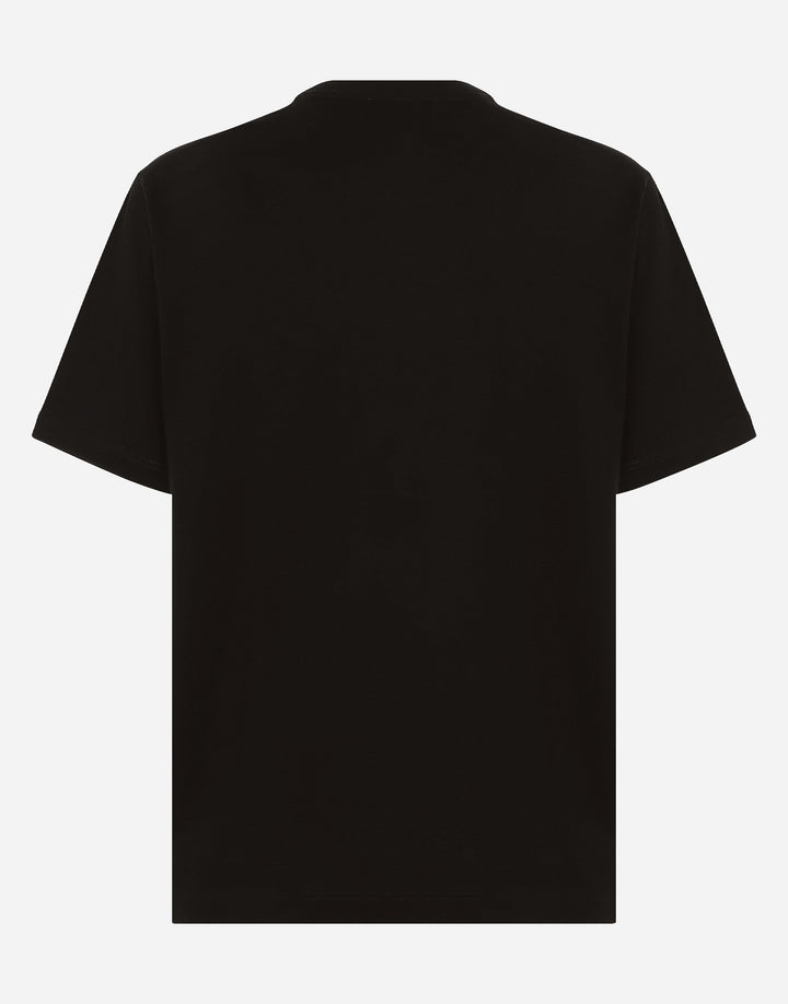 Dolce&Gabbana Cotton interlock T-shirt with DG logo print