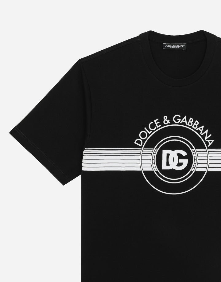 Dolce&Gabbana Cotton interlock T-shirt with DG logo print