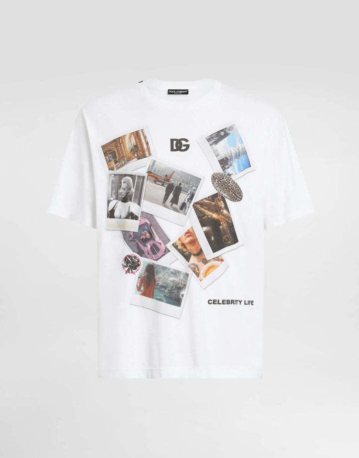 Dolce&Gabbana Cotton T-shirt with postcard print