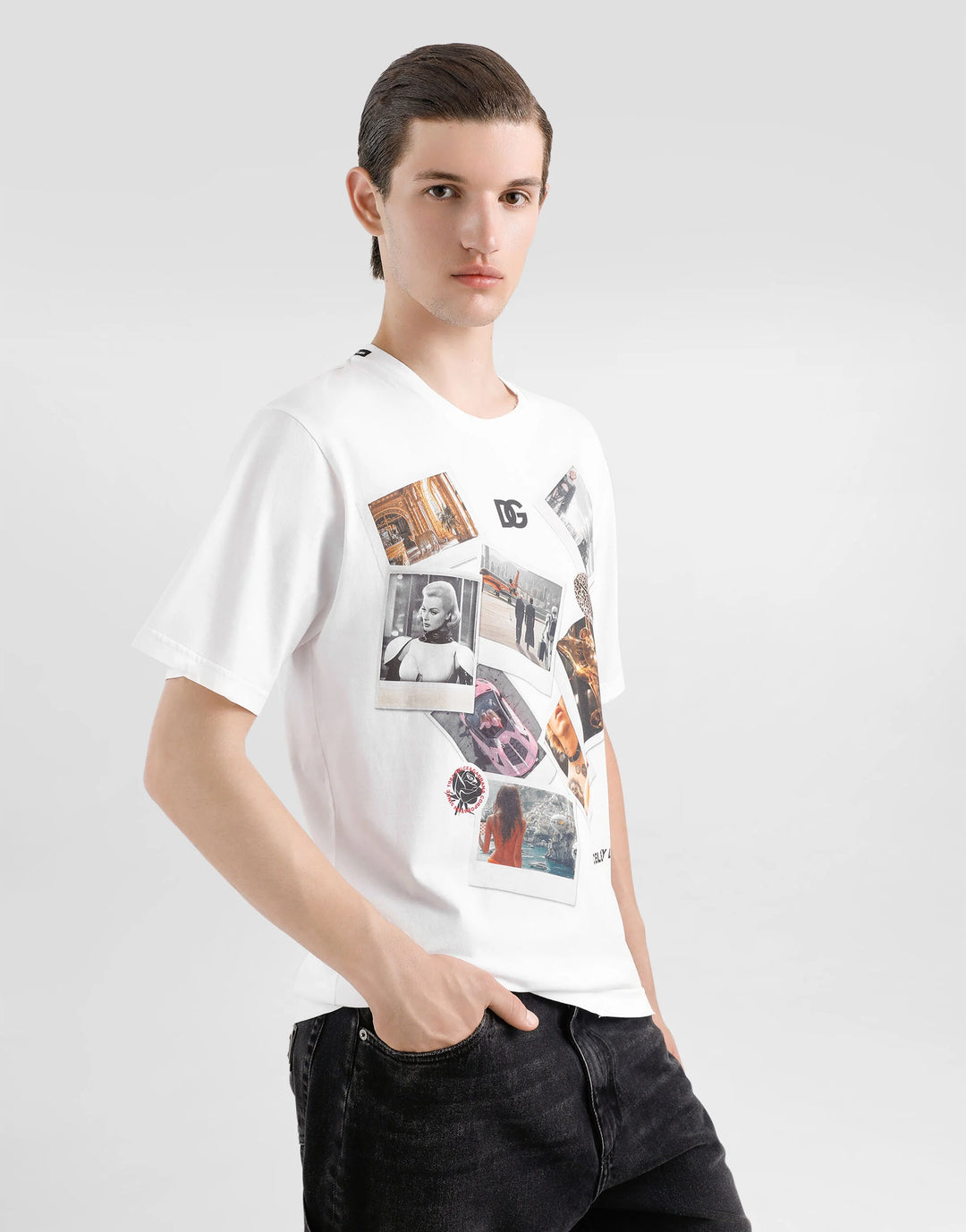 Dolce&Gabbana Cotton T-shirt with postcard print