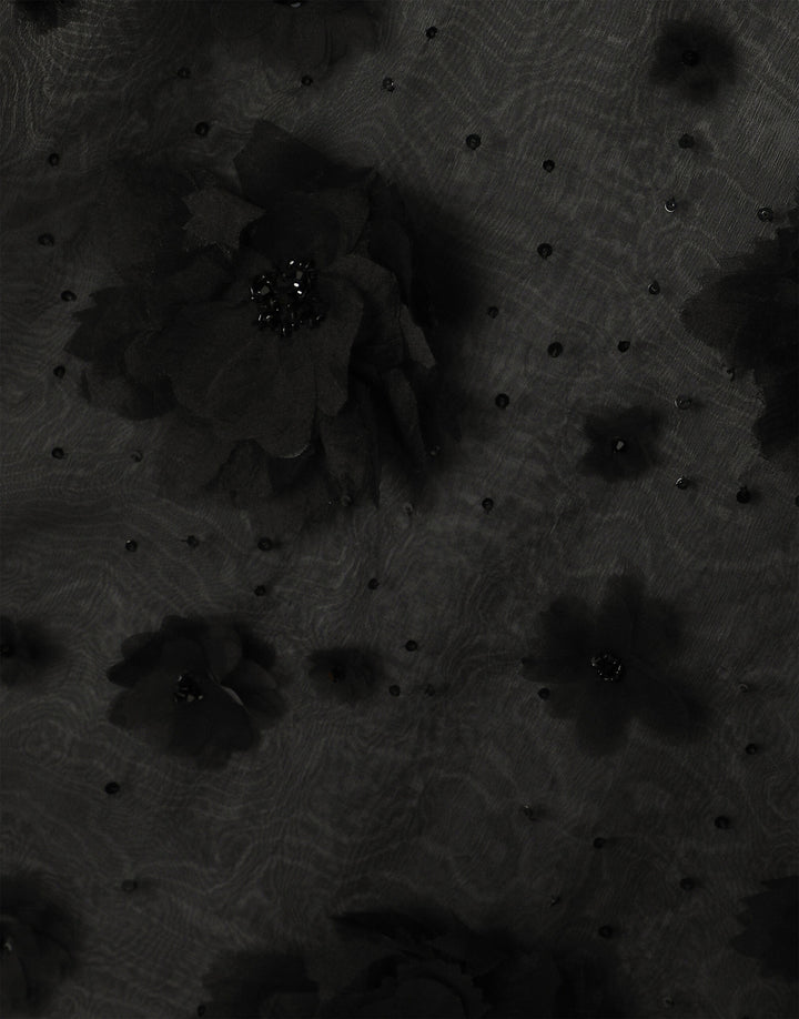 Dolce&Gabbana Silk organza polo shirt with embroidery