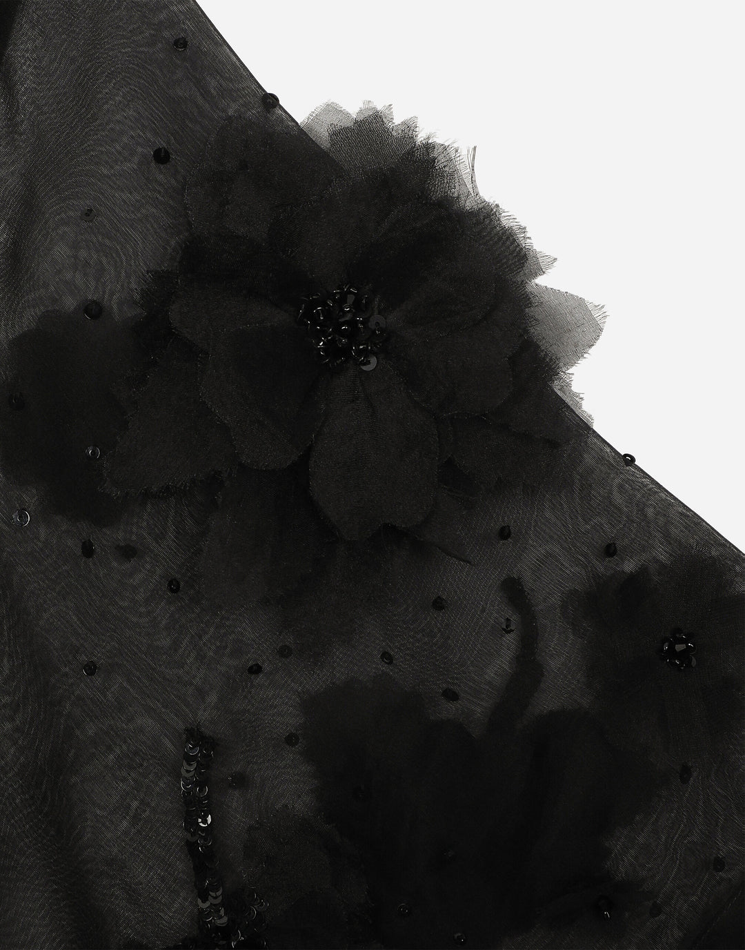 Dolce&Gabbana Silk organza polo shirt with embroidery