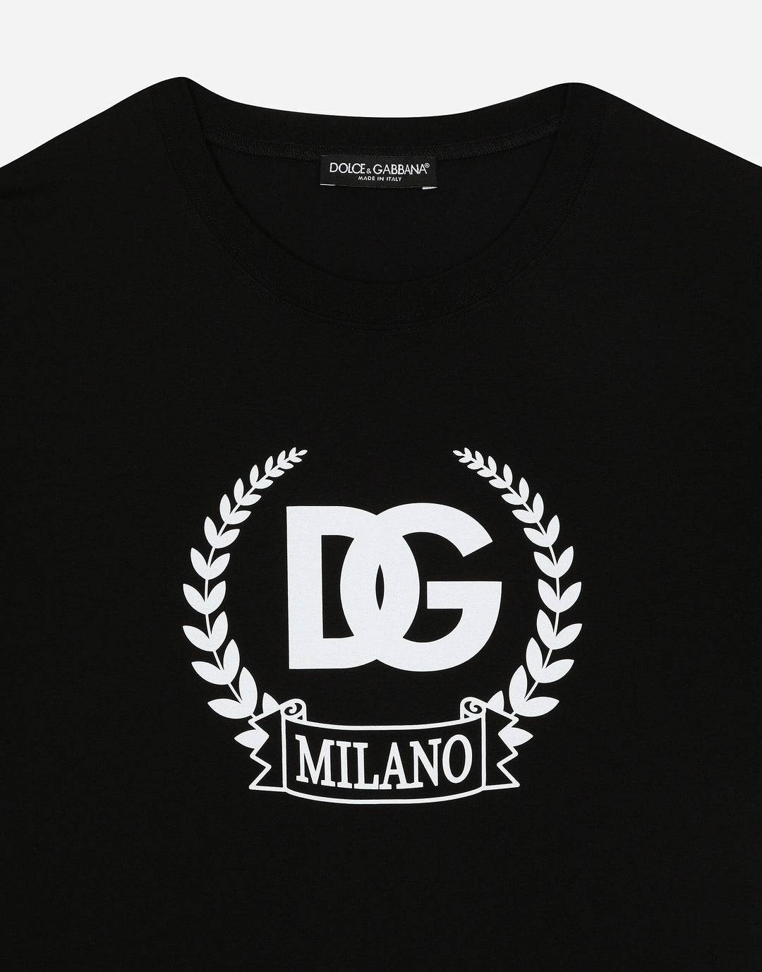 Dolce&Gabbana Short-sleeved cotton T-shirt with DG print