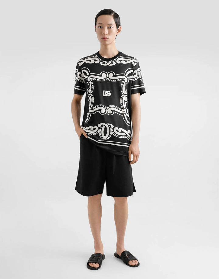 Dolce&Gabbana Silk T-shirt with bandanna print