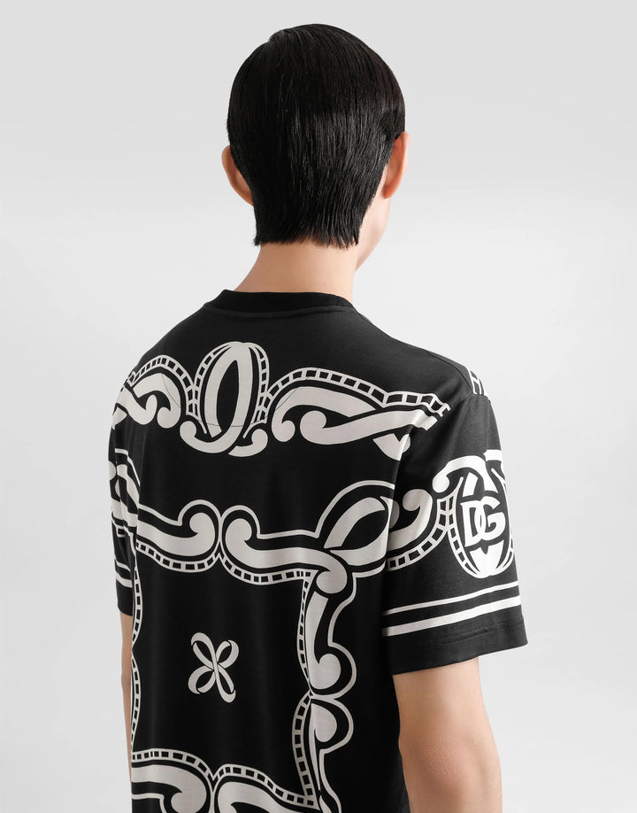 Dolce&Gabbana Silk T-shirt with bandanna print