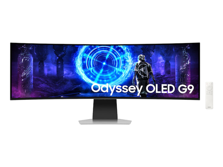 Samsung 49" Odyssey QD-OLED G9 (G95SD) Dual QHD 240Hz 0.03ms G-Sync Compatible Curved Gaming Monitor with Glare Free and Smart Features