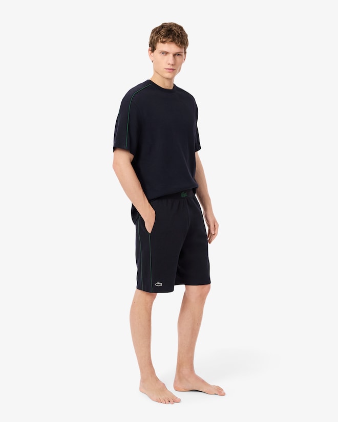 Lacoste Men's Textured Knit Lounge Shorts