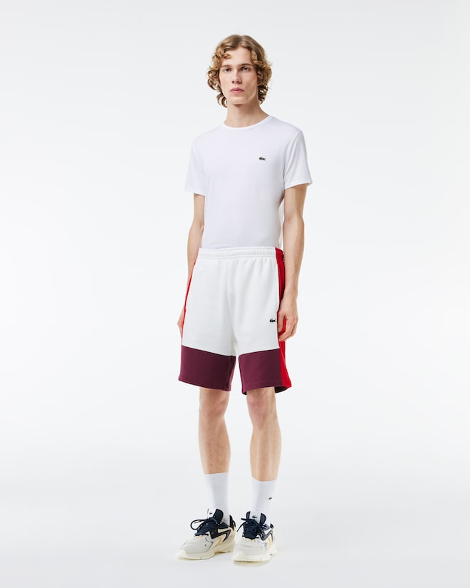 Lacoste Men's Regular Fit Colorblock Fleece Shorts