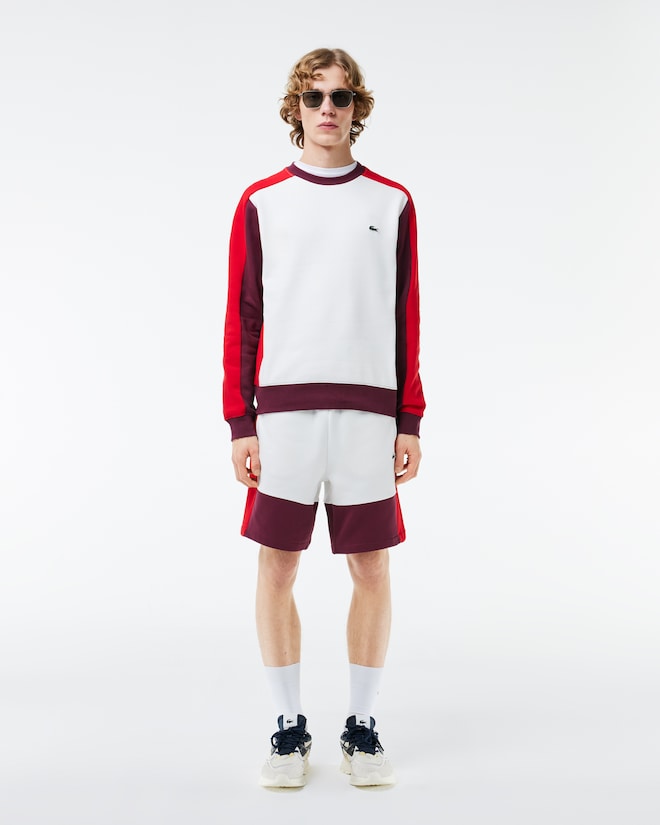 Lacoste Men's Regular Fit Colorblock Fleece Shorts