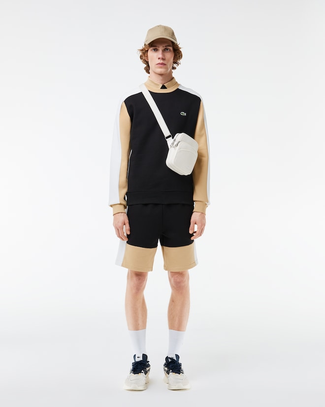 Lacoste Men's Regular Fit Colorblock Fleece Shorts