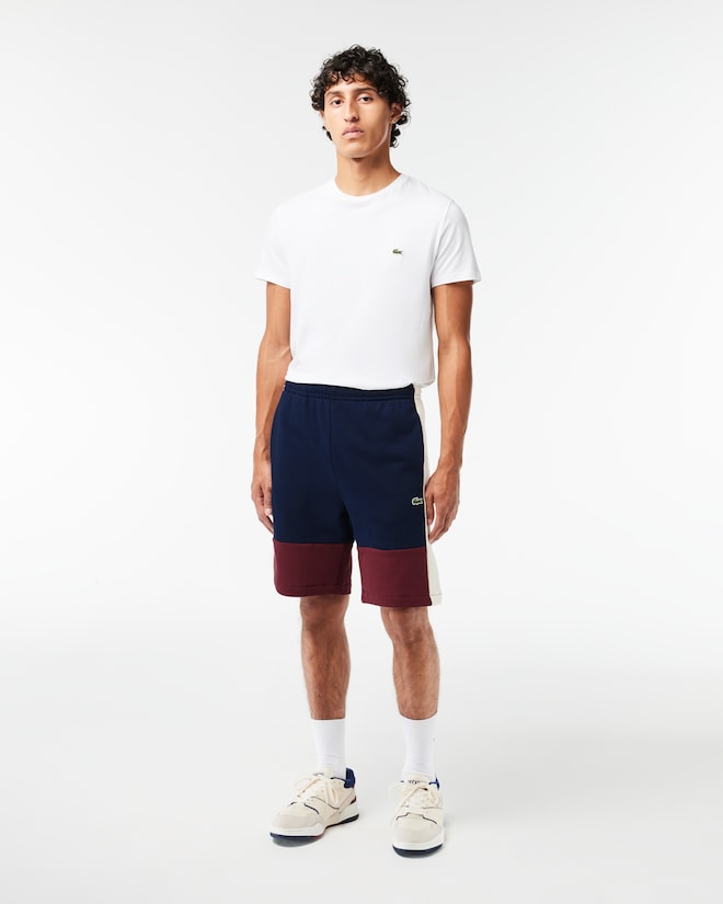 Lacoste Men's Regular Fit Colorblock Fleece Shorts