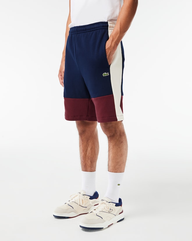 Lacoste Men's Regular Fit Colorblock Fleece Shorts