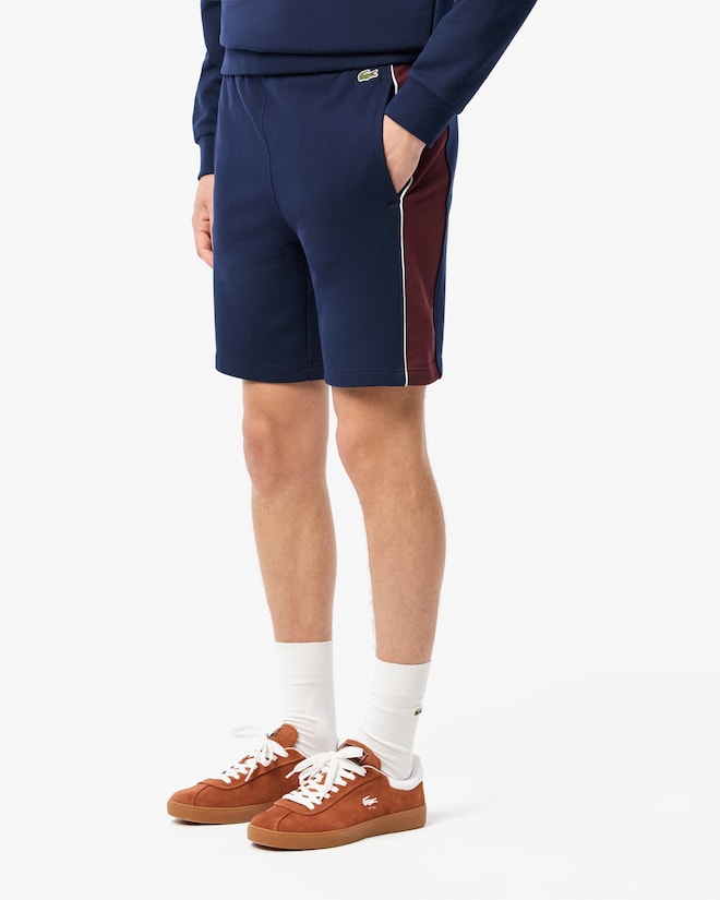 Lacoste Men's Regular Fit Colorblock Fleece Shorts