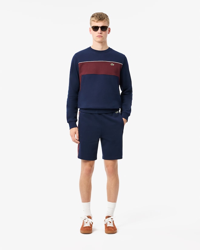 Lacoste Men's Regular Fit Colorblock Fleece Shorts