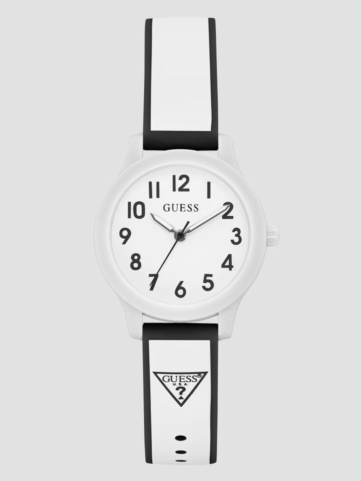Guess Kids' White and Black Analog Watch