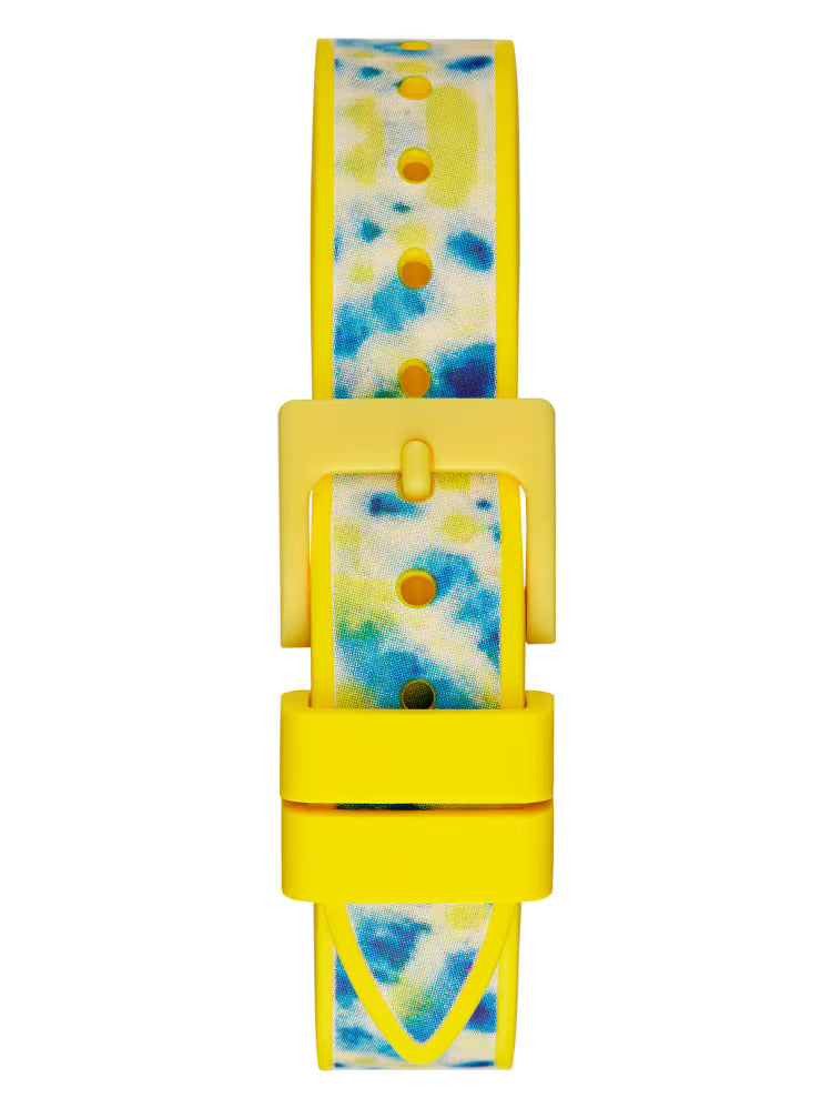 Guess Kids' Yellow Tie-Dye Analog Watch