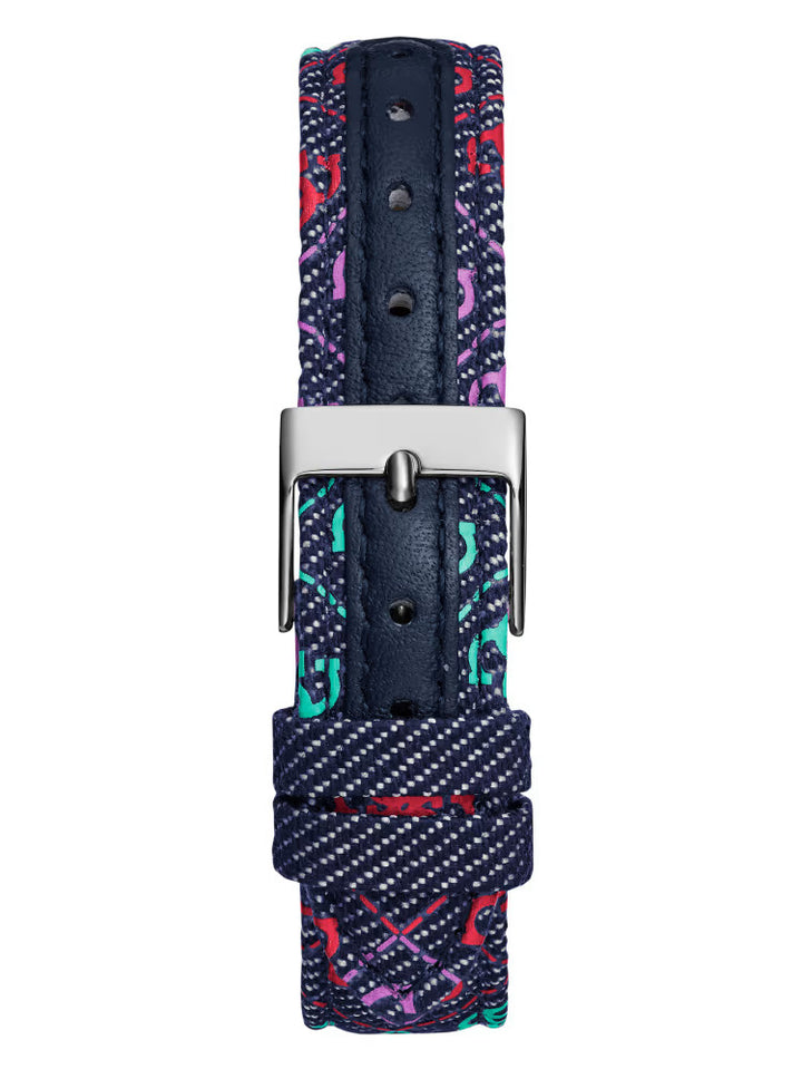 Guess Kids' Silver Quattro G Denim Analog Watch