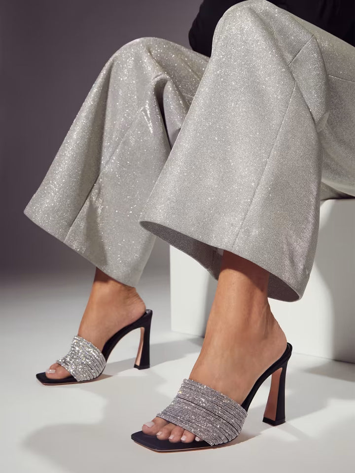 Guess Leah Crystal Heeled Mule