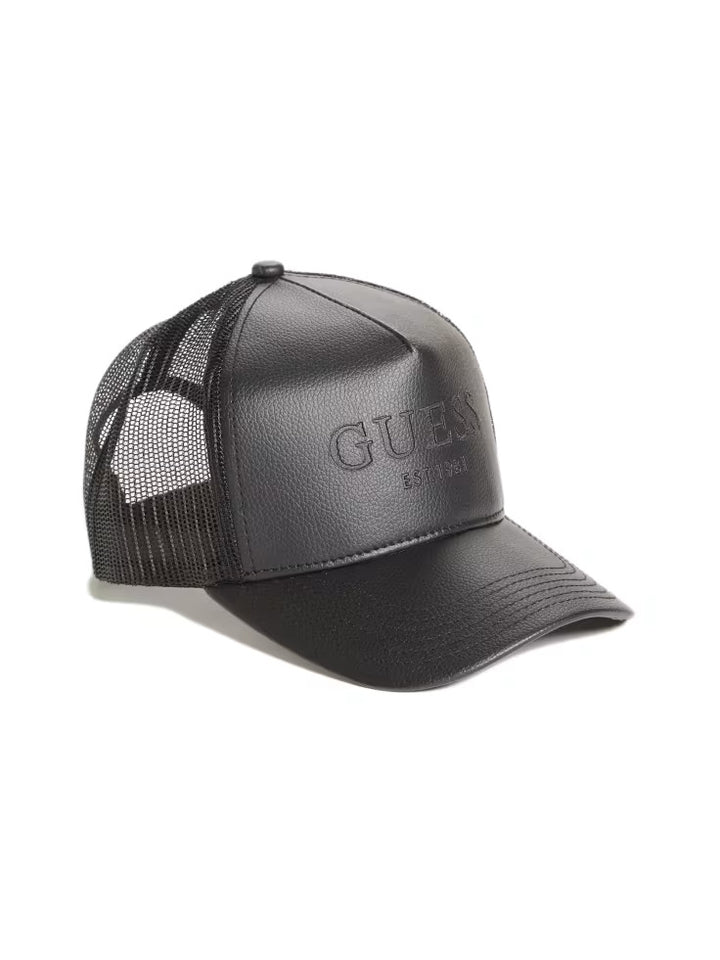 Guess Faux-Leather Trucker Hat