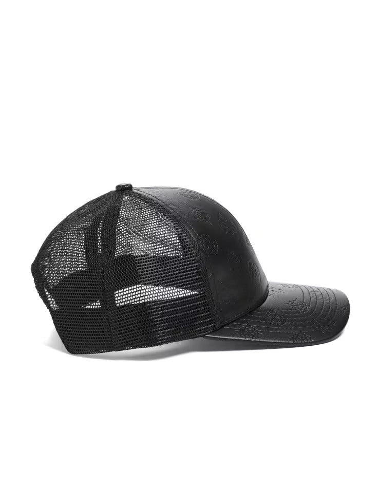 Guess Faux-Leather Peony Trucker Hat