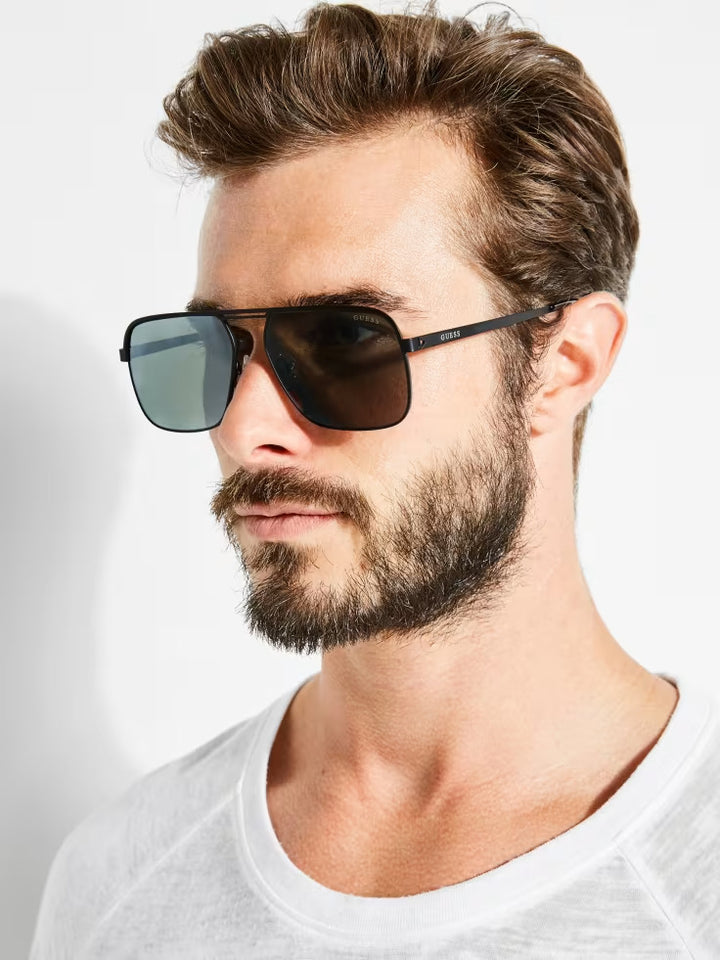 Guess Top Bar Aviator Sunglasses
