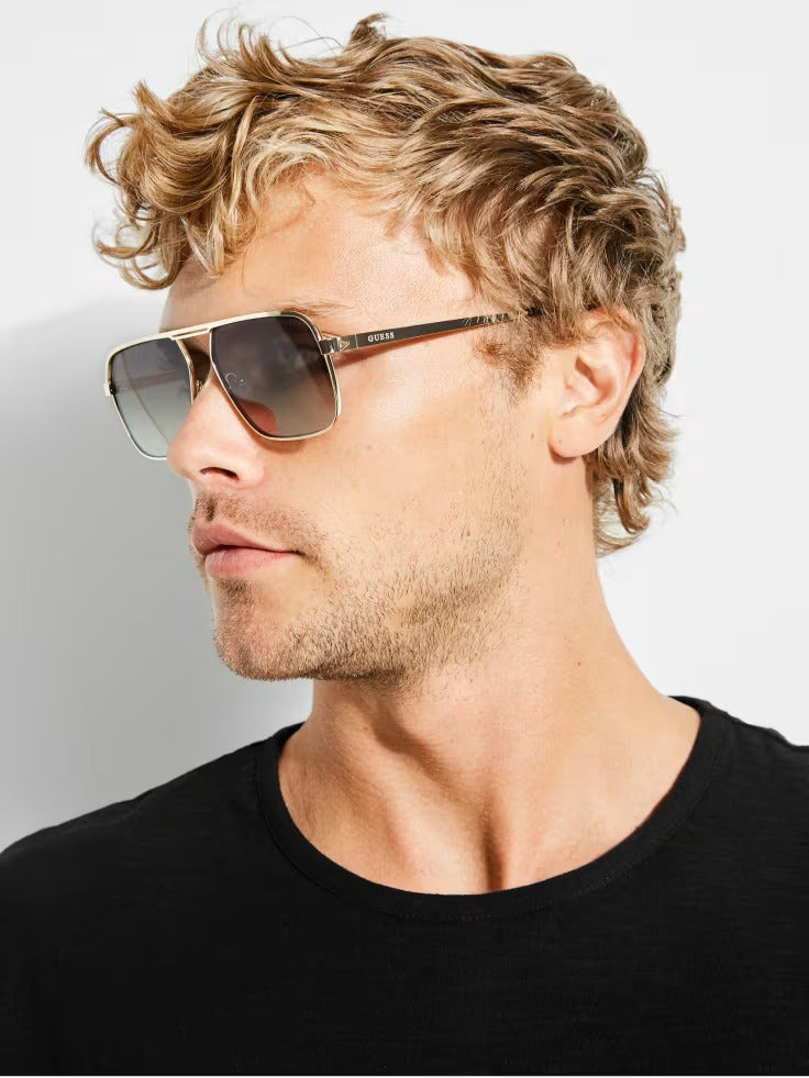 Guess Top Bar Aviator Sunglasses