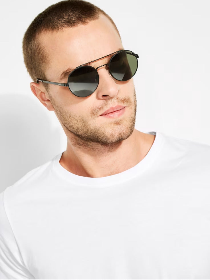 Guess Jack Round Aviator Sunglasses