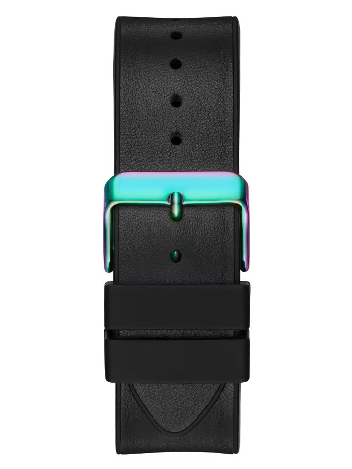 Guess Iridescent and Black Silicone Multifunction Watch