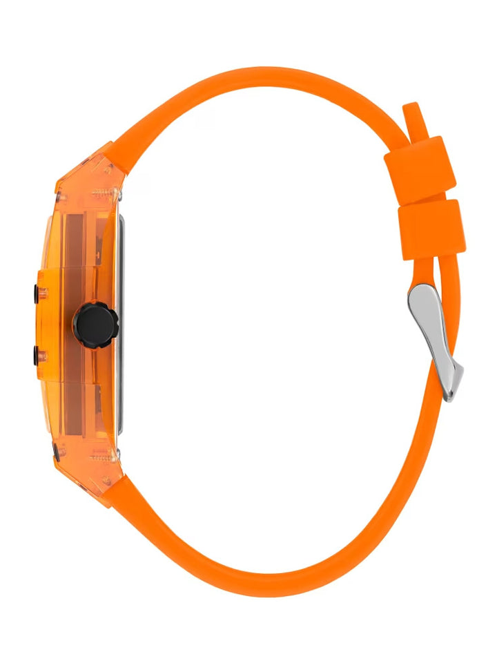 Guess Orange Plastic and Silicone Multifunction Watch