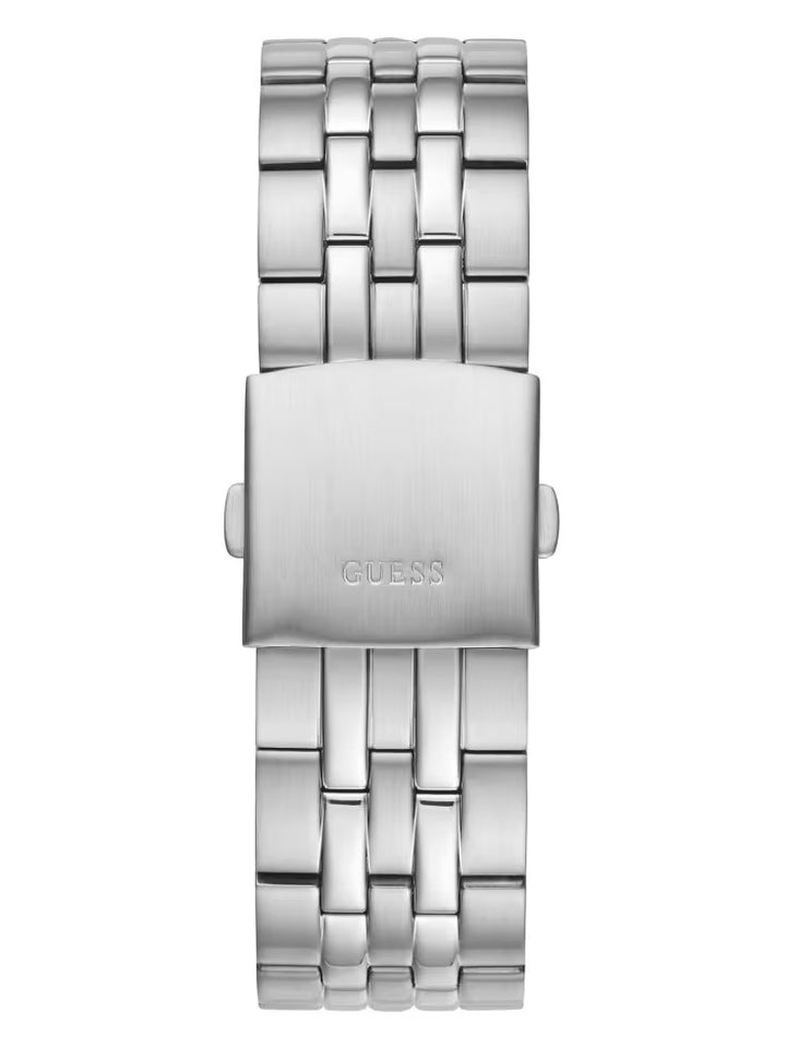 Guess Silver Tone and Blue Sport Watch