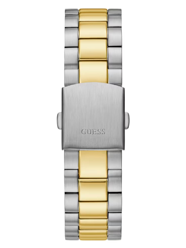 Guess Two-Tone and Green Analog Watch