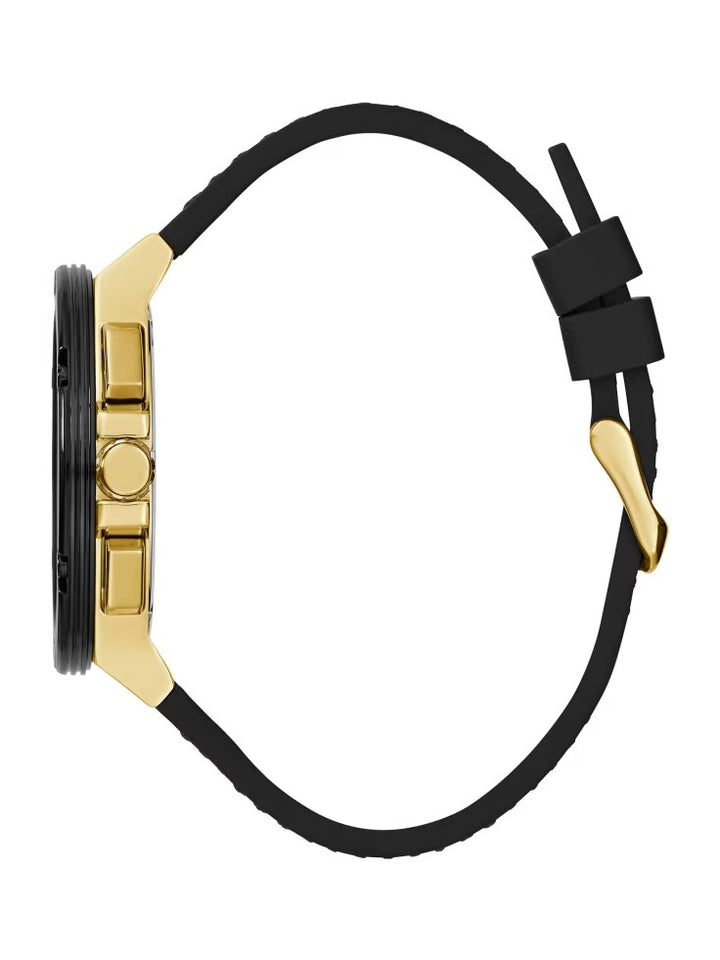Guess Black Silicone Multifunction Watch